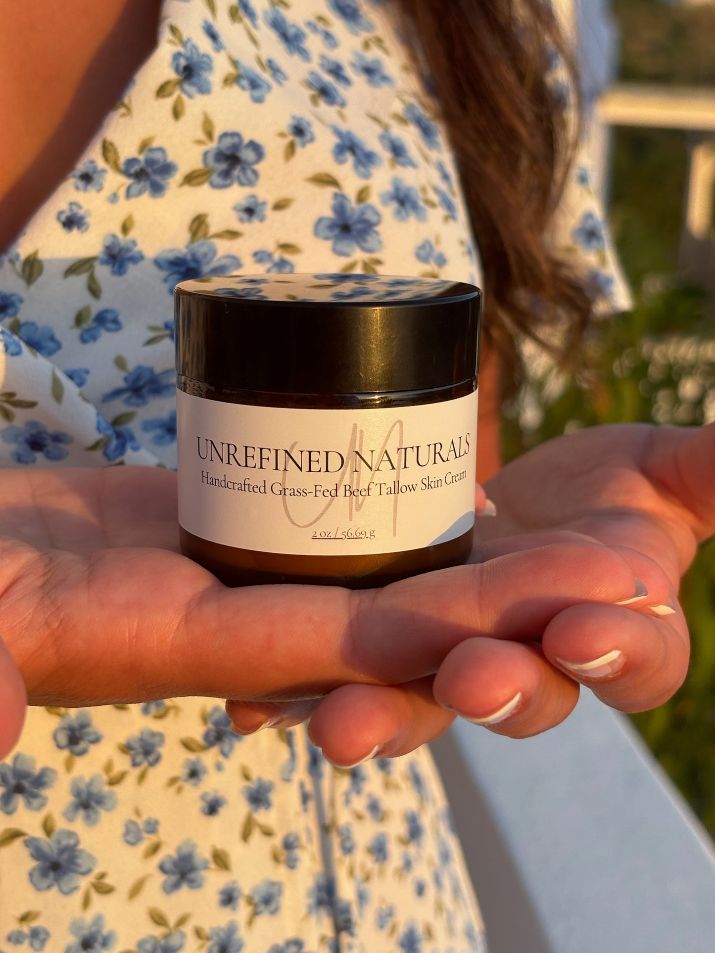 2 oz Handcrafted Unscented Grass-Fed Beef Tallow Skin Cream